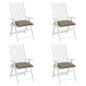 Stuhlkissen 4 Stk. Taupe 50x50x7 cm Oxford-Gewebe Stuhlkissen 4 Stk. Taupe 50x50x7 cm Oxford-Gewebe