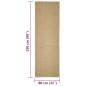 vidaXL Teppich Natur Sisal 80x250 cm vidaXL Teppich Natur Sisal 80x250 cm