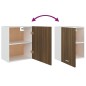 vidaXL Hängeschrank Braun Eiche 50x31x60 cm Holzwerkstoff vidaXL Hängeschrank Braun Eiche 50x31x60 cm Holzwerkstoff