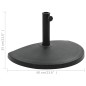 vidaXL Sonnenschirmfuß Halbrund 15 kg Schwarz Polyharz vidaXL Sonnenschirmfuß Halbrund 15 kg Schwarz Polyharz