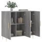 vidaXL Sideboard Grau Sonoma 90x34x80 cm Holzwerkstoff vidaXL Sideboard Grau Sonoma 90x34x80 cm Holzwerkstoff