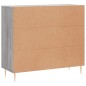 vidaXL Sideboard Grau Sonoma 90x34x80 cm Holzwerkstoff vidaXL Sideboard Grau Sonoma 90x34x80 cm Holzwerkstoff