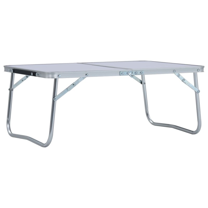 vidaXL Klappbarer Campingtisch Weiß Aluminium 60 x 40 cm vidaXL Klappbarer Campingtisch Weiß Aluminium 60 x 40 cm