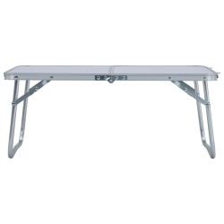 vidaXL Klappbarer Campingtisch Weiß Aluminium 60 x 40 cm