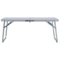 vidaXL Klappbarer Campingtisch Weiß Aluminium 60 x 40 cm vidaXL Klappbarer Campingtisch Weiß Aluminium 60 x 40 cm