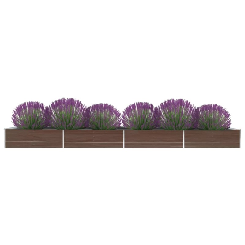 vidaXL Garten-Hochbeet Verzinkter Stahl 600x80x45 cm Braun vidaXL Garten-Hochbeet Verzinkter Stahl 600x80x45 cm Braun