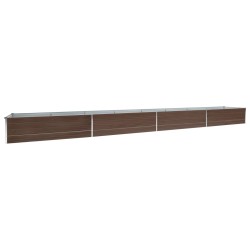 vidaXL Garten-Hochbeet Verzinkter Stahl 600x80x45 cm Braun