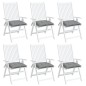 Stuhlkissen 6 Stk. Grau 40x40x7 cm Oxford-Gewebe Stuhlkissen 6 Stk. Grau 40x40x7 cm Oxford-Gewebe