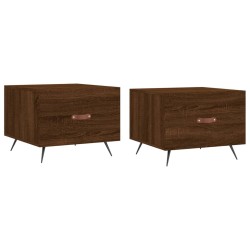 vidaXL Couchtische 2 Stk. Braun Eichen-Optik 50x50x40 cm Holzwerkstoff