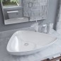 vidaXL Waschbecken Keramik Dreiecksform Weiß 645 x 455 x 115 mm vidaXL Waschbecken Keramik Dreiecksform Weiß 645 x 455 x 115 mm