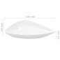 vidaXL Waschbecken Keramik Dreiecksform Weiß 645 x 455 x 115 mm vidaXL Waschbecken Keramik Dreiecksform Weiß 645 x 455 x 115 mm