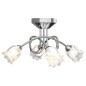 vidaXL Deckenleuchte mit Glasschirmen in Blumenform für 4 G9 LEDs vidaXL Deckenleuchte mit Glasschirmen in Blumenform für 4 G9 LEDs