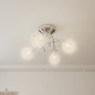 vidaXL Deckenleuchte mit Glasschirmen in Blumenform für 4 G9 LEDs vidaXL Deckenleuchte mit Glasschirmen in Blumenform für 4 G9 LEDs
