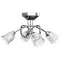 vidaXL Deckenleuchte mit Glasschirmen in Blumenform für 4 G9 LEDs vidaXL Deckenleuchte mit Glasschirmen in Blumenform für 4 G9 LEDs