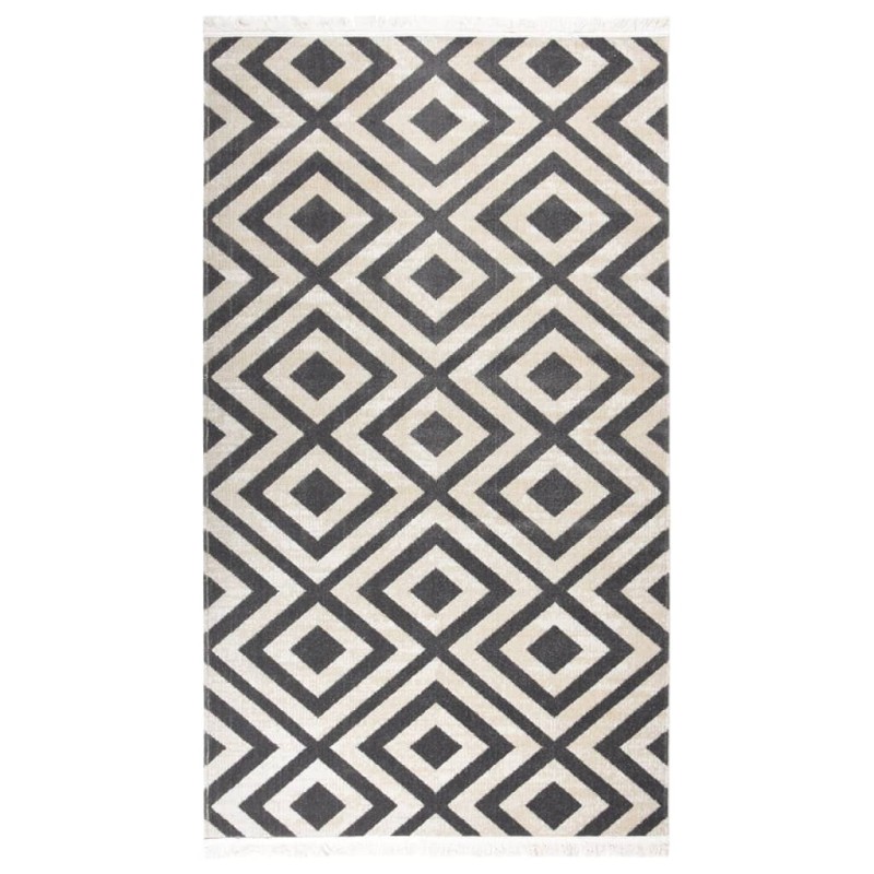vidaXL Outdoor-Teppich Flachgewebe 115x170cm Hellschwarz und Hellbeige vidaXL Outdoor-Teppich Flachgewebe 115x170cm Hellschwarz und Hellbeige