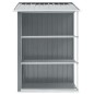 vidaXL Gartenhaus mit Regal Grau 205x130x183 cm Eisen vidaXL Gartenhaus mit Regal Grau 205x130x183 cm Eisen