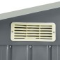 vidaXL Gartenhaus mit Regal Grau 205x130x183 cm Eisen vidaXL Gartenhaus mit Regal Grau 205x130x183 cm Eisen
