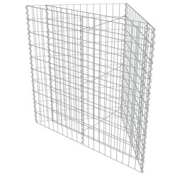 vidaXL Gabionen-Hochbeet Verzinkter Stahl 75×75×50 cm