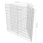 vidaXL Gabionen-Hochbeet Verzinkter Stahl 75×75×50 cm vidaXL Gabionen-Hochbeet Verzinkter Stahl 75×75×50 cm