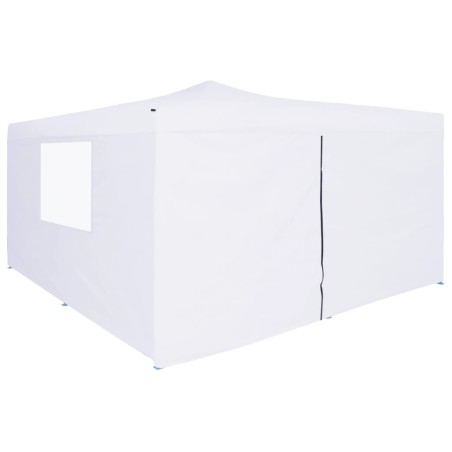 vidaXL Faltpavillon mit 4 Seitenwänden 5x5 m Weiß