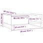 vidaXL Couchtisch Räuchereiche 90x60x35 cm Holzwerkstoff vidaXL Couchtisch Räuchereiche 90x60x35 cm Holzwerkstoff