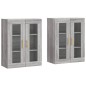 Wandschränke 2 Stk. Grau Sonoma Holzwerkstoff Wandschränke 2 Stk. Grau Sonoma Holzwerkstoff