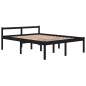 vidaXL Seniorenbett Schwarz 150x200 cm Massivholz Kiefer vidaXL Seniorenbett Schwarz 150x200 cm Massivholz Kiefer