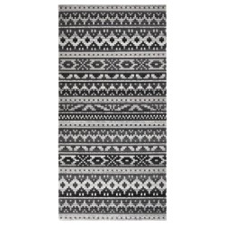 vidaXL Outdoor-Teppich Flachgewebe 100x200 cm Dunkelgrau