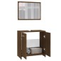 vidaXL Badmöbel-Set Braun Eichen-Optik Holzwerkstoff vidaXL Badmöbel-Set Braun Eichen-Optik Holzwerkstoff