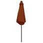 vidaXL Sonnenschirm mit LED-Leuchten Alu-Mast 270 cm Terracotta-Rot vidaXL Sonnenschirm mit LED-Leuchten Alu-Mast 270 cm Terracotta-Rot