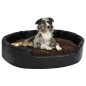 vidaXL Hundebett Schwarz-Braun 90x79x20 cm Plüsch und Kunstleder vidaXL Hundebett Schwarz-Braun 90x79x20 cm Plüsch und Kunstleder