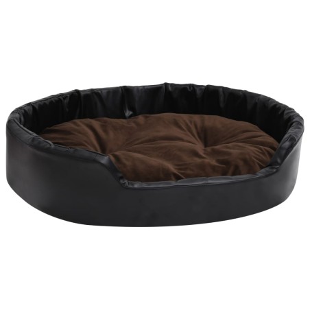 vidaXL Hundebett Schwarz-Braun 90x79x20 cm Plüsch und Kunstleder