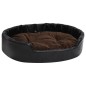 vidaXL Hundebett Schwarz-Braun 90x79x20 cm Plüsch und Kunstleder vidaXL Hundebett Schwarz-Braun 90x79x20 cm Plüsch und Kunstleder