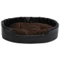 vidaXL Hundebett Schwarz-Braun 90x79x20 cm Plüsch und Kunstleder vidaXL Hundebett Schwarz-Braun 90x79x20 cm Plüsch und Kunstleder