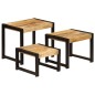 vidaXL Satztische 3 Stk. Massivholz Mango vidaXL Satztische 3 Stk. Massivholz Mango