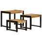 vidaXL Satztische 3 Stk. Massivholz Mango vidaXL Satztische 3 Stk. Massivholz Mango