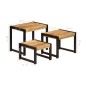 vidaXL Satztische 3 Stk. Massivholz Mango vidaXL Satztische 3 Stk. Massivholz Mango