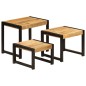 vidaXL Satztische 3 Stk. Massivholz Mango vidaXL Satztische 3 Stk. Massivholz Mango
