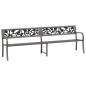 vidaXL Doppel-Gartenbank 246 cm Grau Stahl vidaXL Doppel-Gartenbank 246 cm Grau Stahl