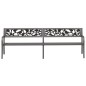 vidaXL Doppel-Gartenbank 246 cm Grau Stahl vidaXL Doppel-Gartenbank 246 cm Grau Stahl