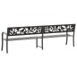 vidaXL Doppel-Gartenbank 246 cm Grau Stahl vidaXL Doppel-Gartenbank 246 cm Grau Stahl