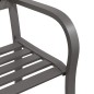 vidaXL Doppel-Gartenbank 246 cm Grau Stahl vidaXL Doppel-Gartenbank 246 cm Grau Stahl