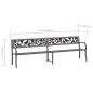 vidaXL Doppel-Gartenbank 246 cm Grau Stahl vidaXL Doppel-Gartenbank 246 cm Grau Stahl