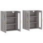 Wandschränke 2 Stk. Grau Sonoma Holzwerkstoff Wandschränke 2 Stk. Grau Sonoma Holzwerkstoff