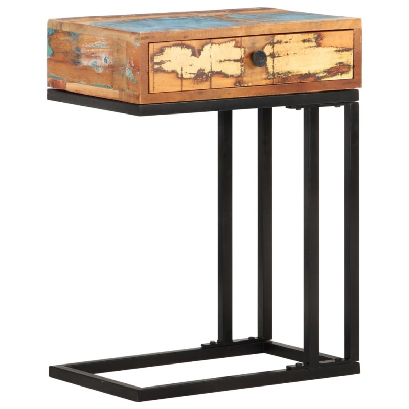 vidaXL Beistelltisch U-Form 45x30x61 cm Recyceltes Massivholz vidaXL Beistelltisch U-Form 45x30x61 cm Recyceltes Massivholz