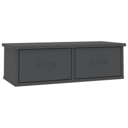 vidaXL Wand-Schubladenregal Grau 60x26x18,5 cm Holzwerkstoff