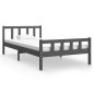 vidaXL Massivholzbett Grau 100x200 cm vidaXL Massivholzbett Grau 100x200 cm