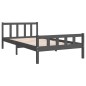 vidaXL Massivholzbett Grau 100x200 cm vidaXL Massivholzbett Grau 100x200 cm