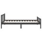 vidaXL Massivholzbett Grau 100x200 cm vidaXL Massivholzbett Grau 100x200 cm