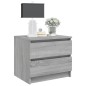 vidaXL Nachttisch Grau Sonoma 50x39x43,5 cm Holzwerkstoff vidaXL Nachttisch Grau Sonoma 50x39x43,5 cm Holzwerkstoff